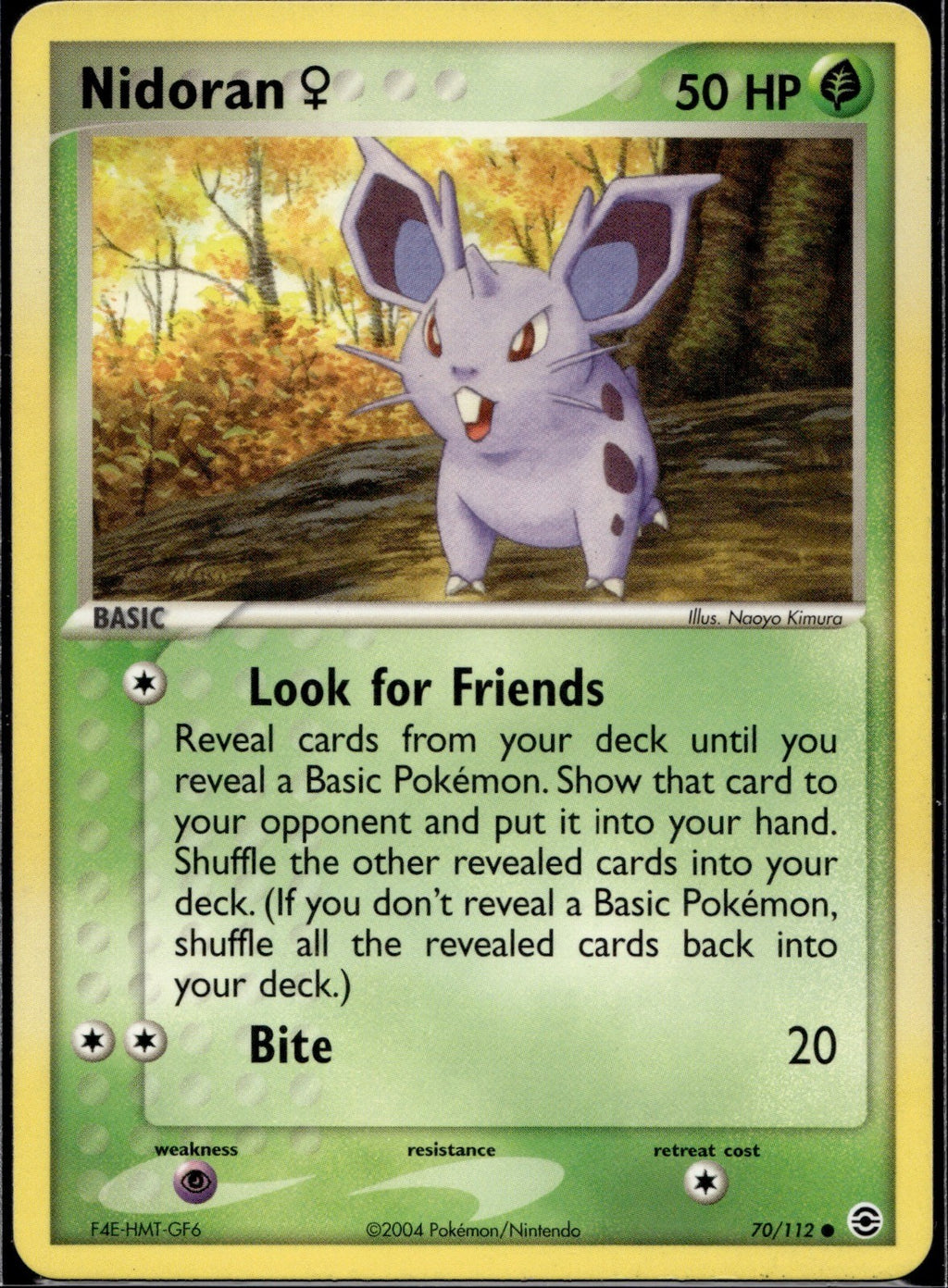 Nidoran 70/112 RG FireRed & LeafGreen Pokemon Lightly Played