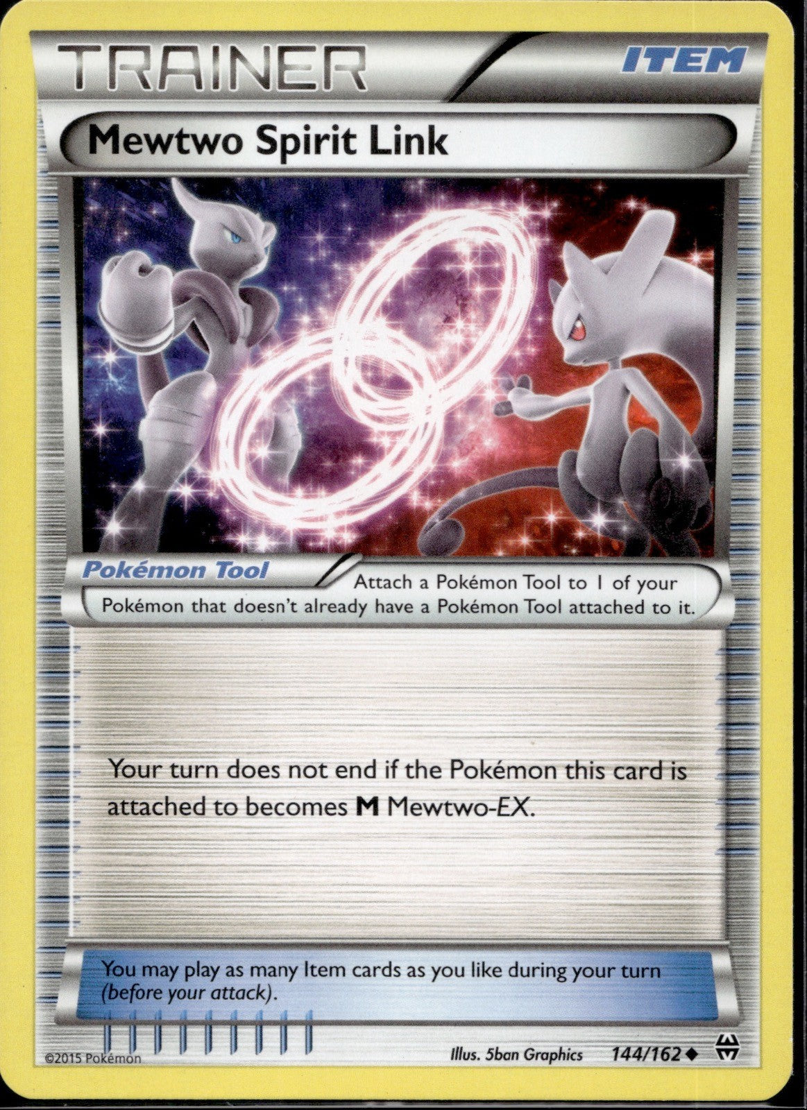 Mewtwo Spirit Link 144/162 BKT BREAKthrough Pokemon Lightly Played
