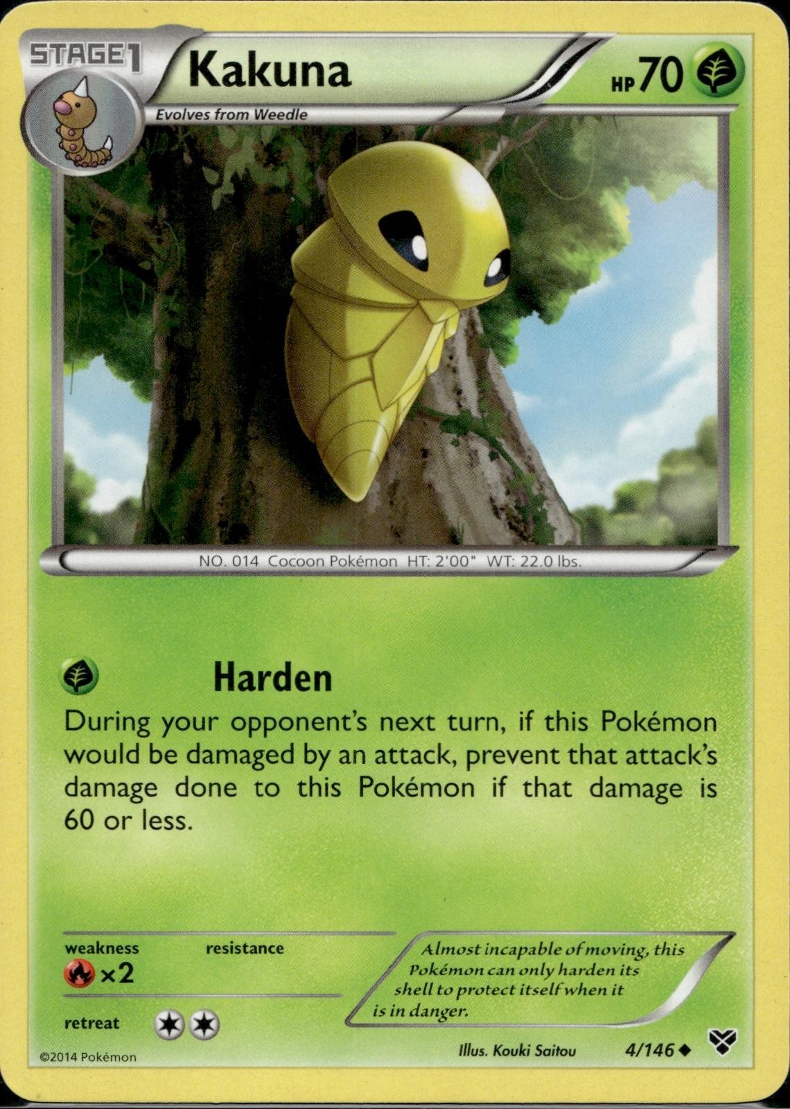 Kakuna 4/146 XY XY Base Set Pokemon Lightly Played