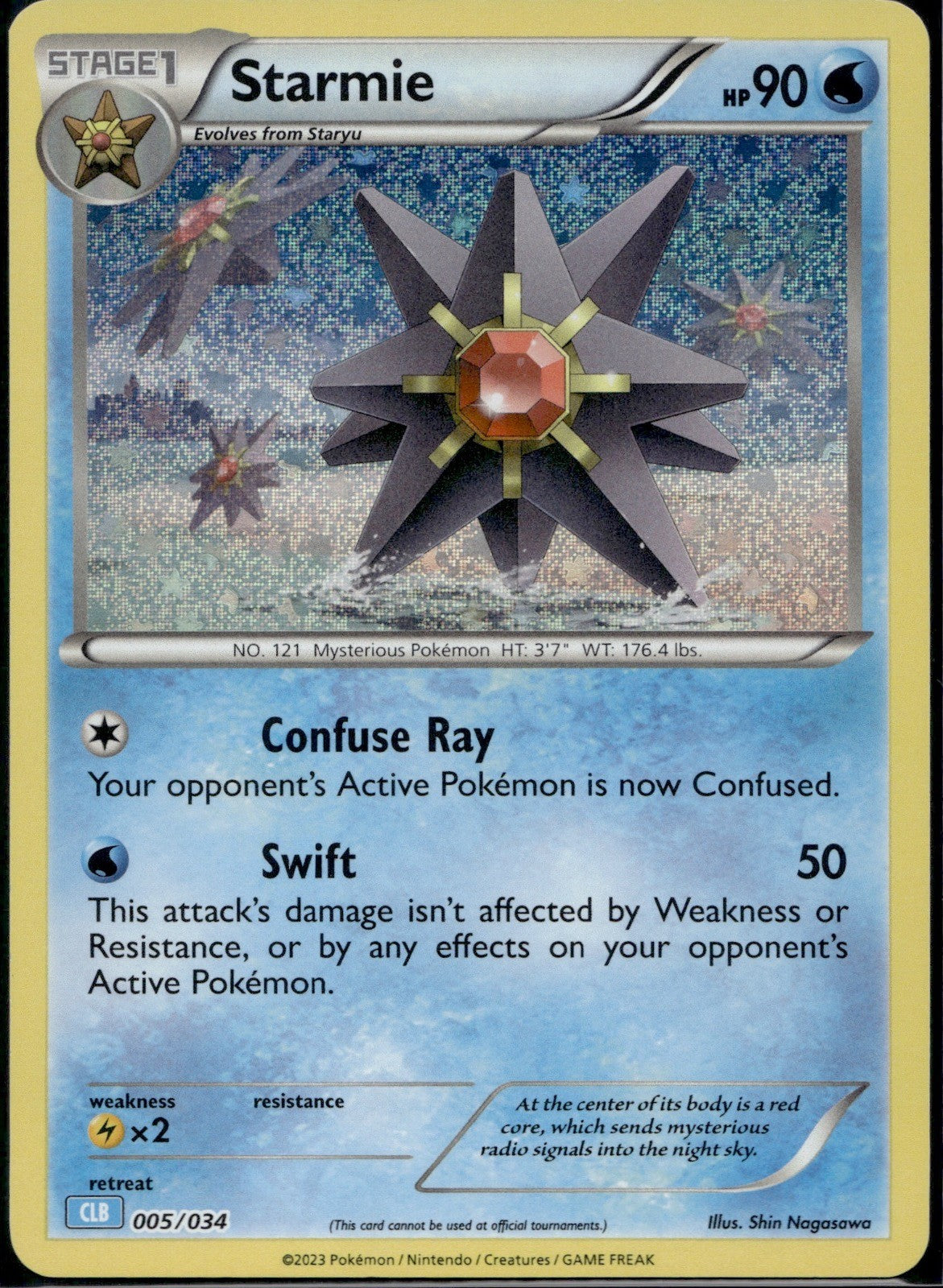 Starmie 005/034 CL Trading Card Game Classic Pokemon Holo Near Mint