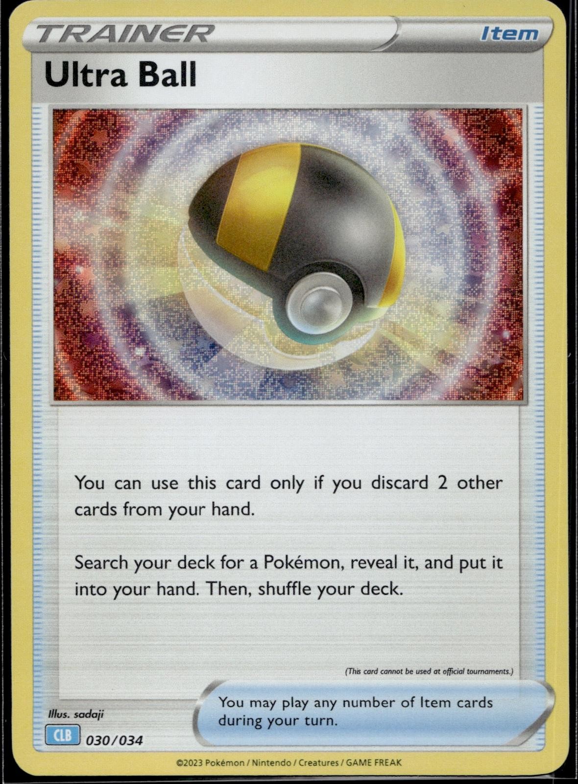 Ultra Ball (CLB) 030/034 CL Trading Card Game Classic Pokemon Holo Near Mint