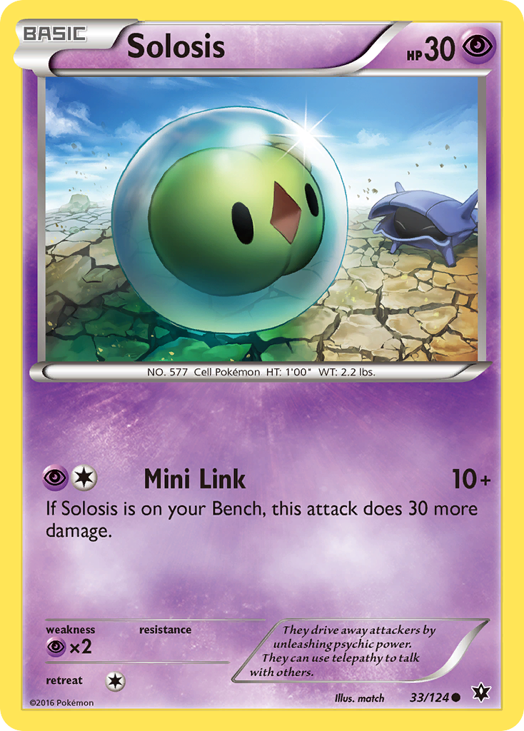 Solosis 33/124 FCO Fates Collide Pokemon Lightly Played