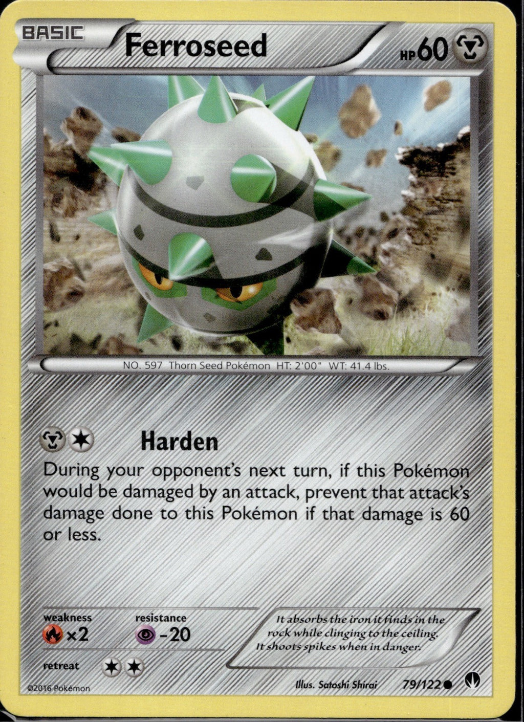 Ferroseed 79/122 BKP BREAKpoint Pokemon Lightly Played