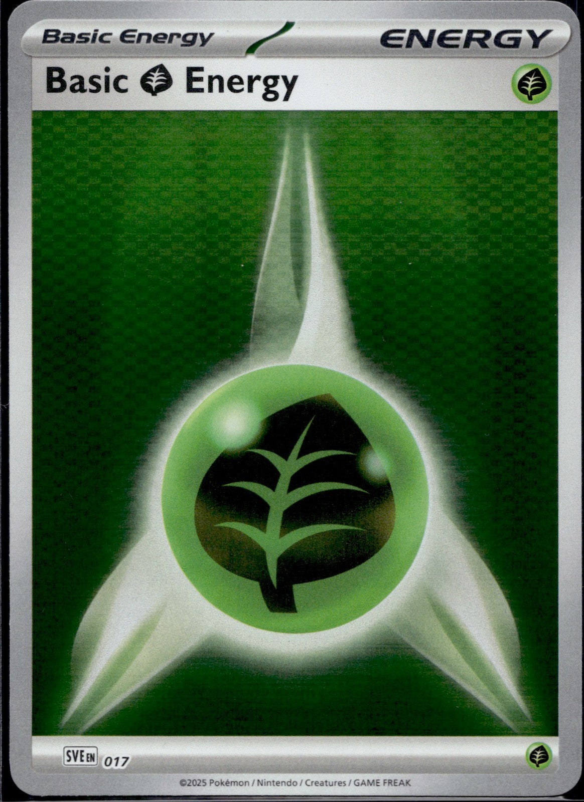 Basic Grass Energy 017 SVE Scarlet & Violet Energies Pokemon Reverse Holo NM/M