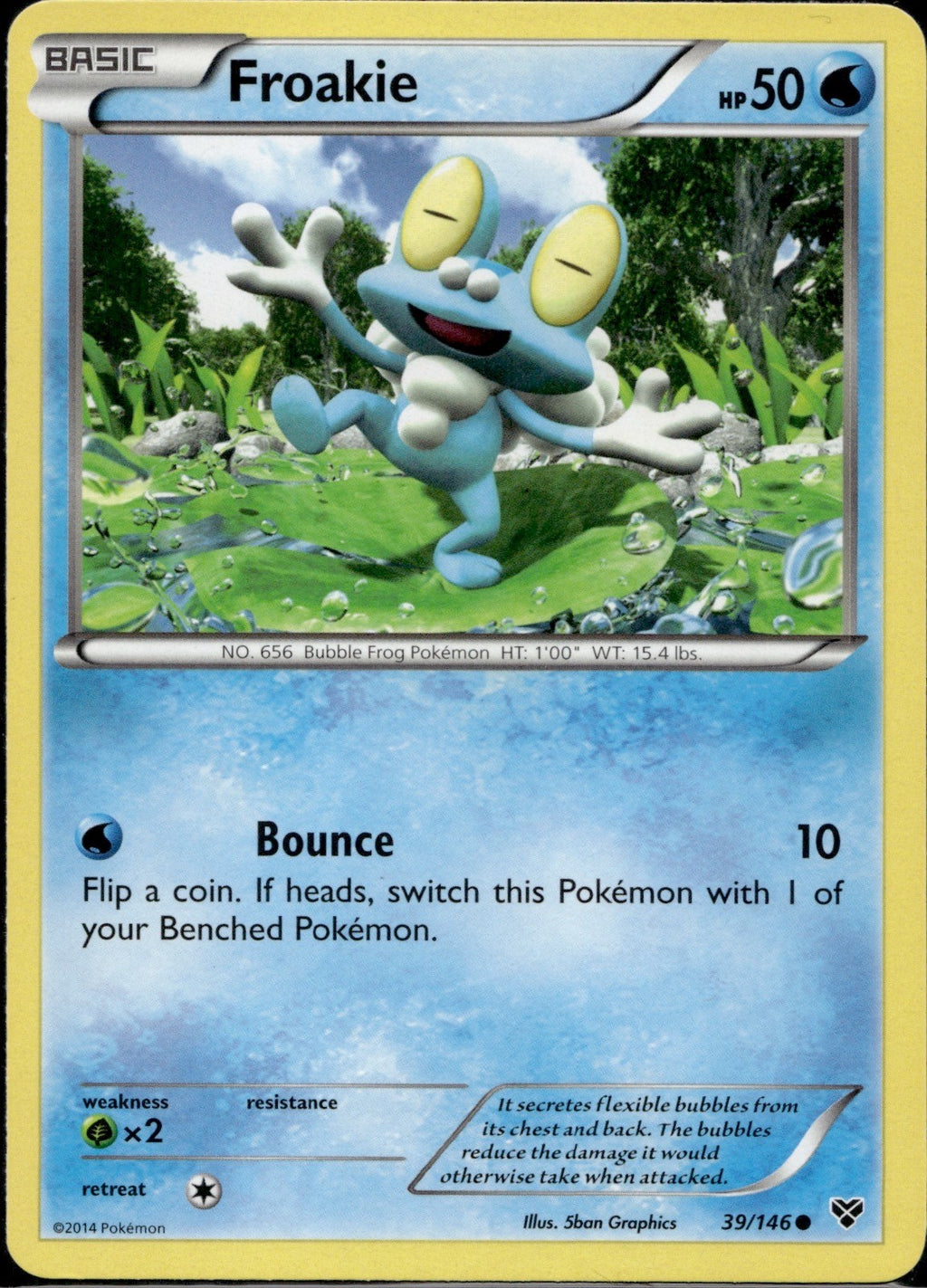 Froakie 39/146 XY XY Base Set Pokemon Lightly Played