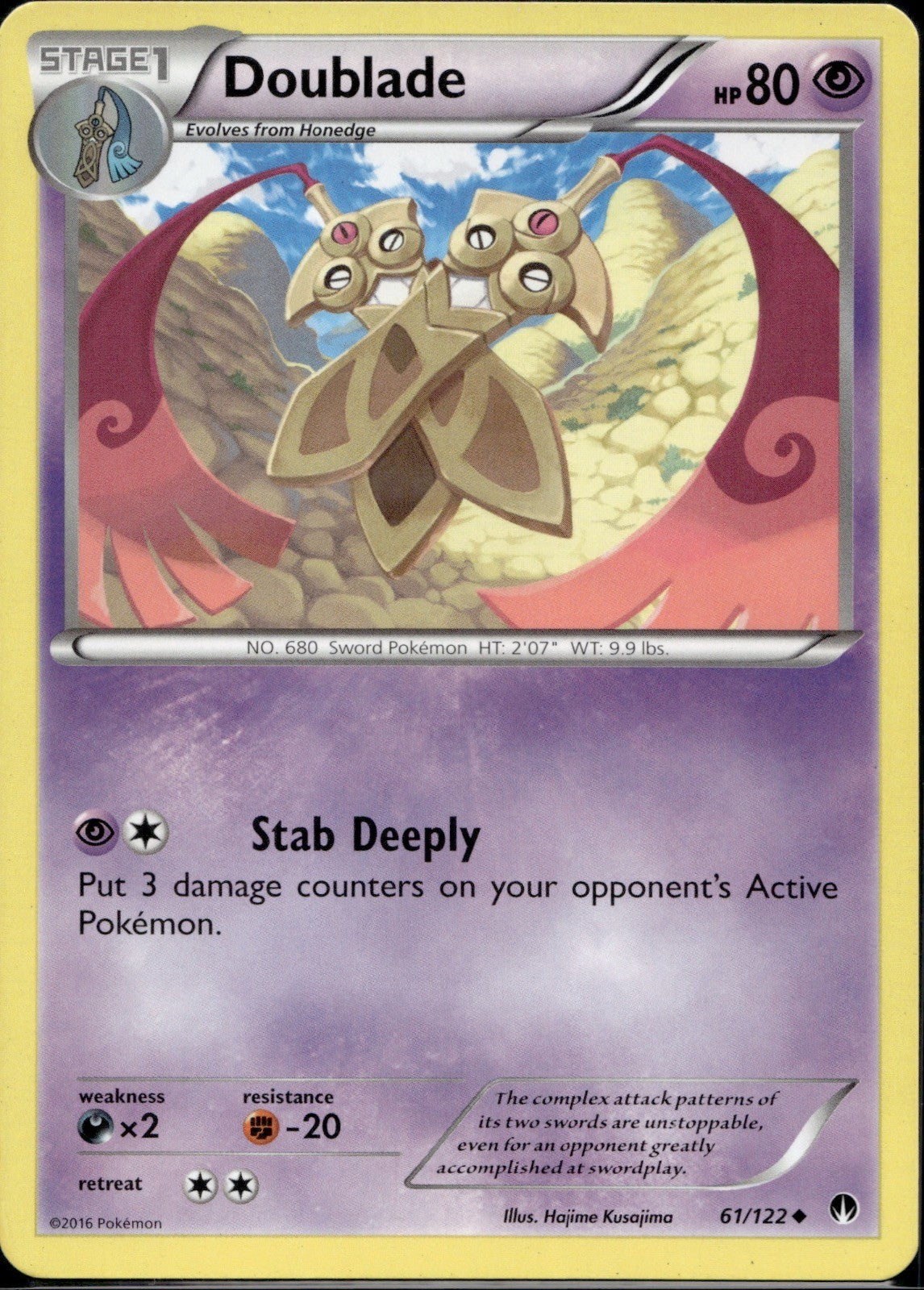 Doublade 61/122 BKP BREAKpoint Pokemon Lightly Played