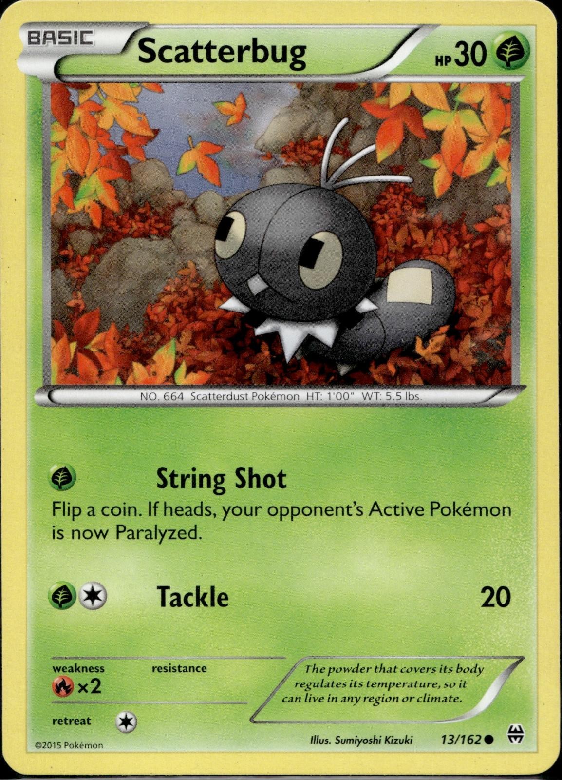 Scatterbug 13/162 BKT BREAKthrough Pokemon Lightly Played