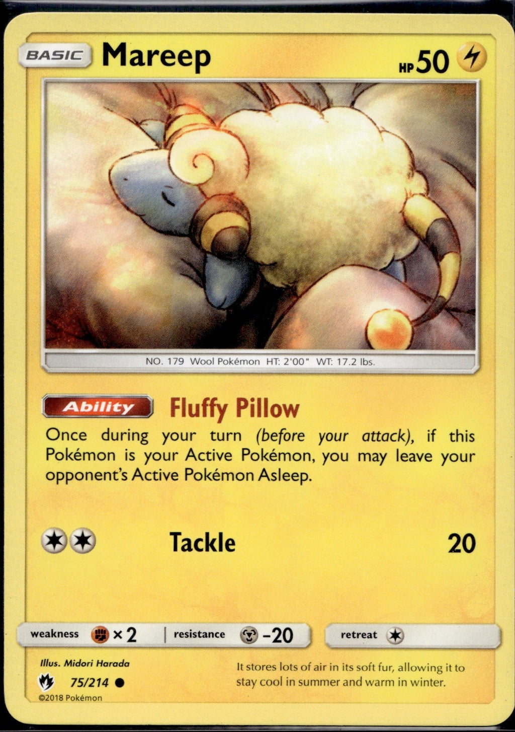 Mareep 75/214 LOT Lost Thunder Pokemon Lightly Played