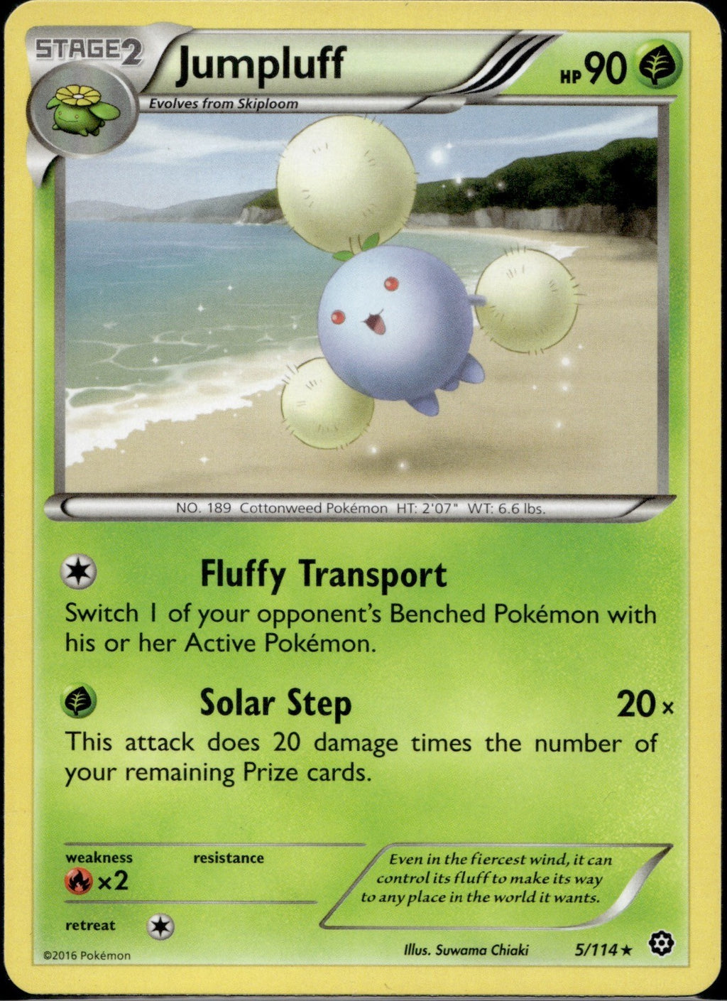 Jumpluff 5/114 STS Steam Siege Pokemon Lightly Played