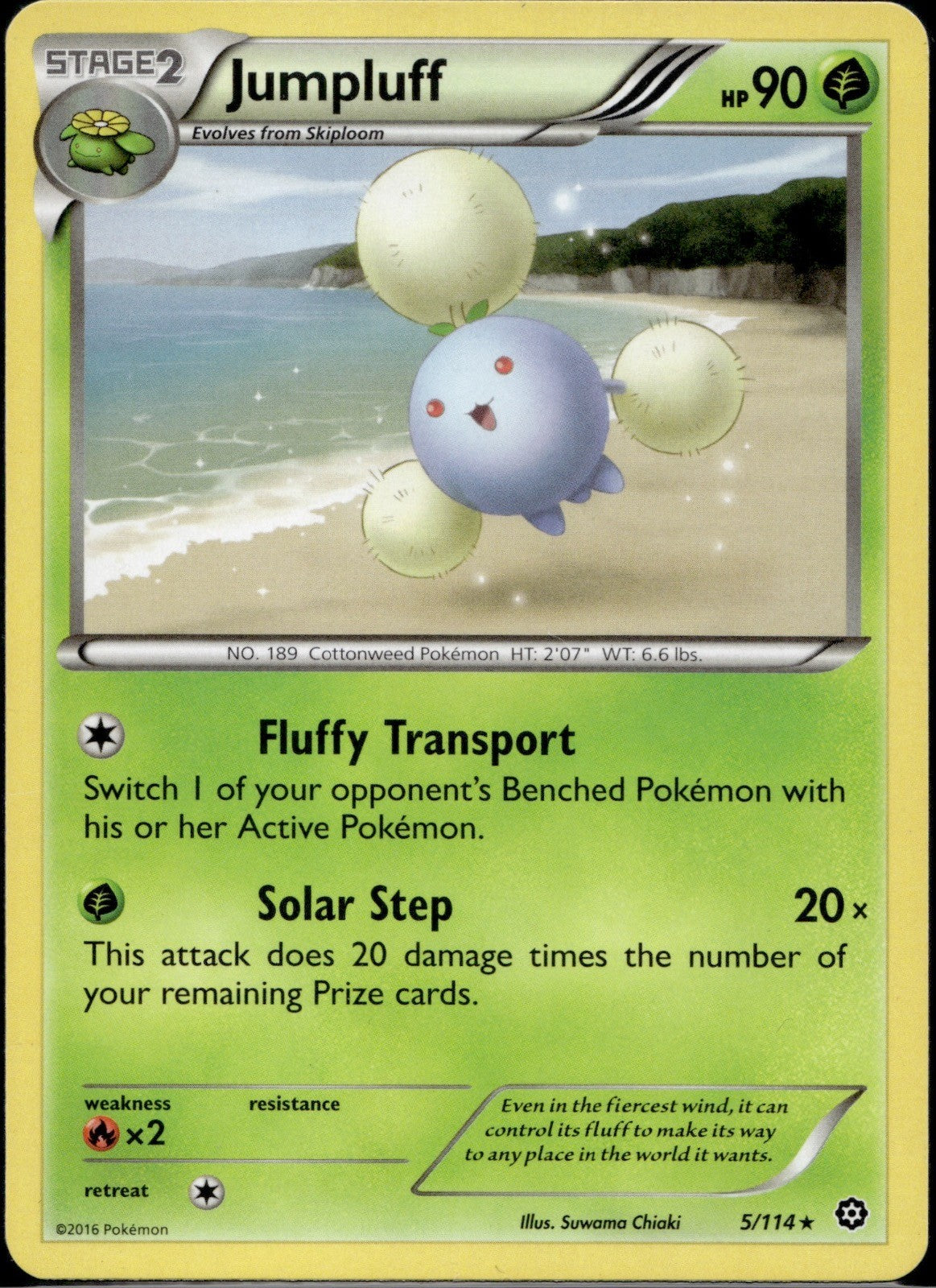 Jumpluff 5/114 STS Steam Siege Pokemon Lightly Played