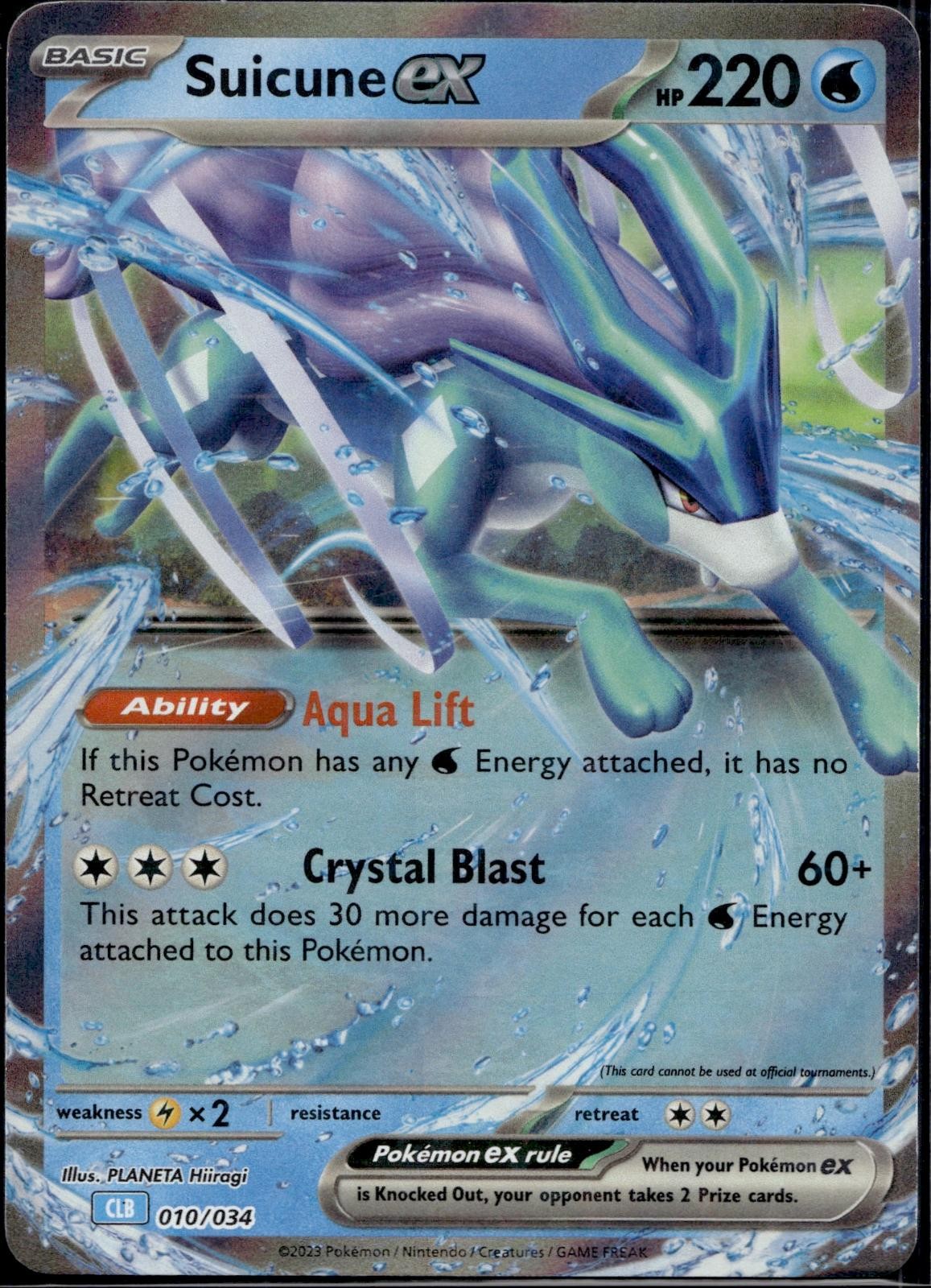 Suicune ex 010/034 CL Trading Card Game Classic Pokemon Holo Near Mint