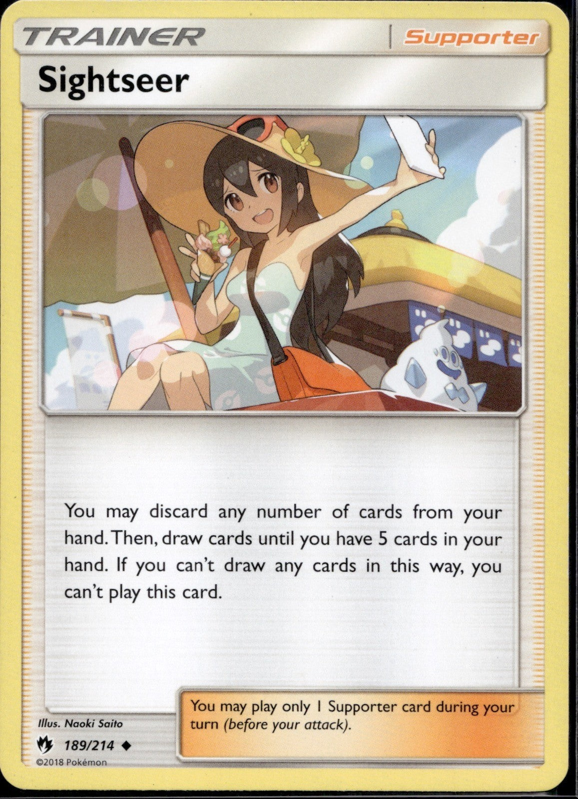 Sightseer 189/214 LOT Lost Thunder Pokemon Lightly Played
