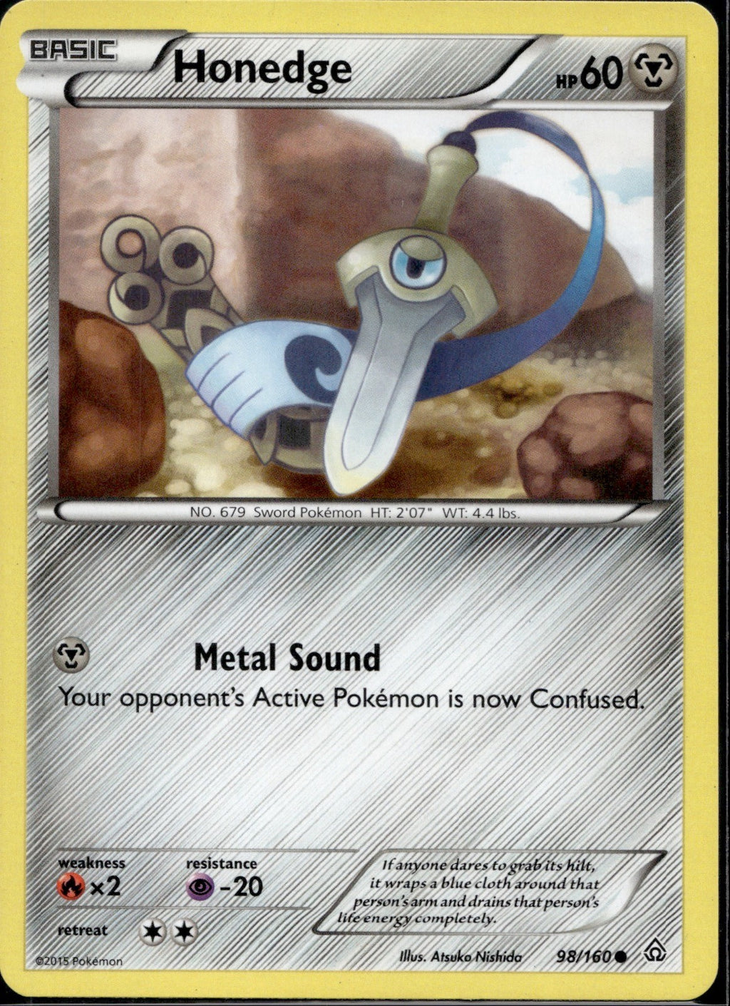 Honedge 98/160 PRC Primal Clash Pokemon Lightly Played