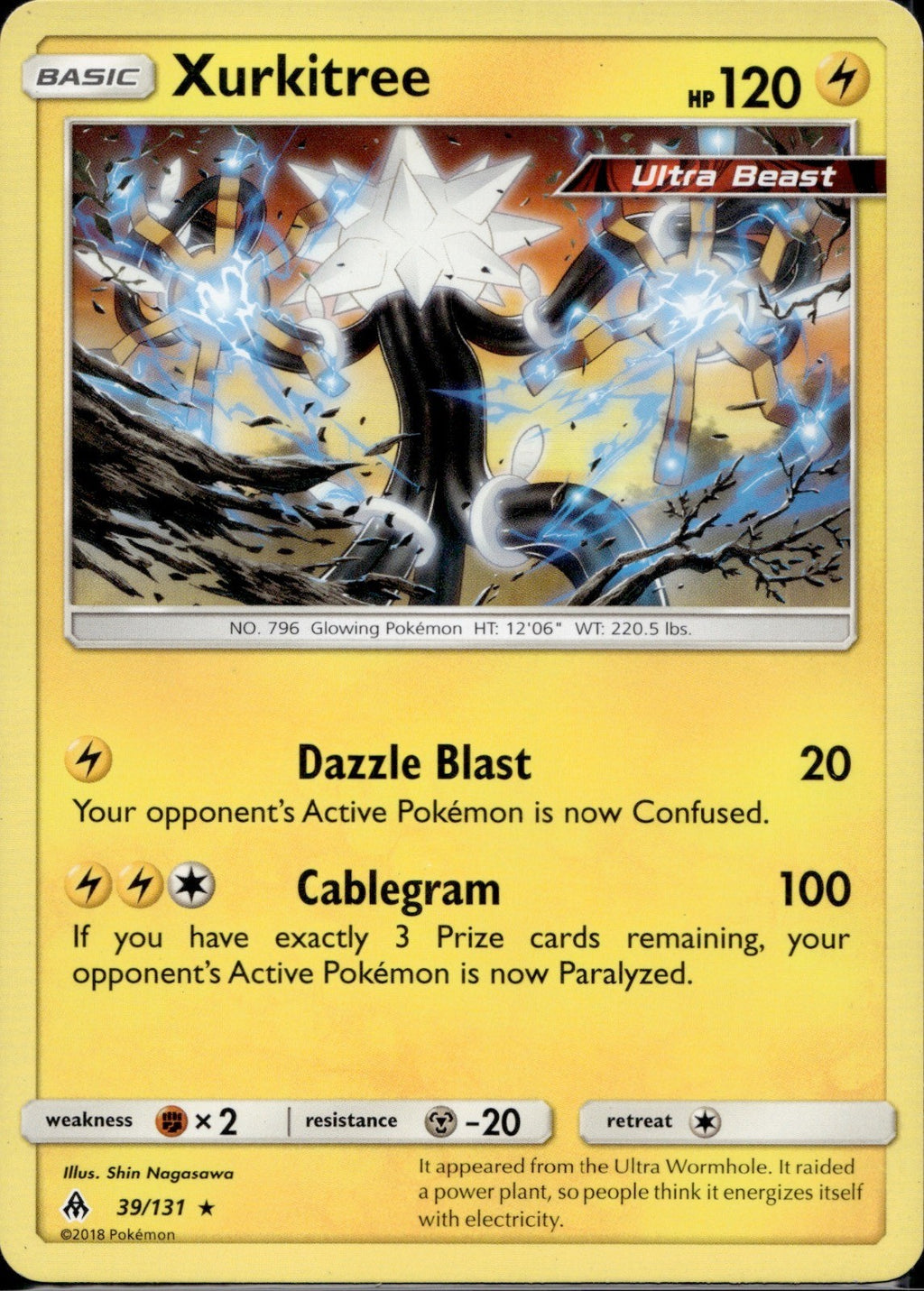 Xurkitree 39/131 FLI Forbidden Light Pokemon Lightly Played