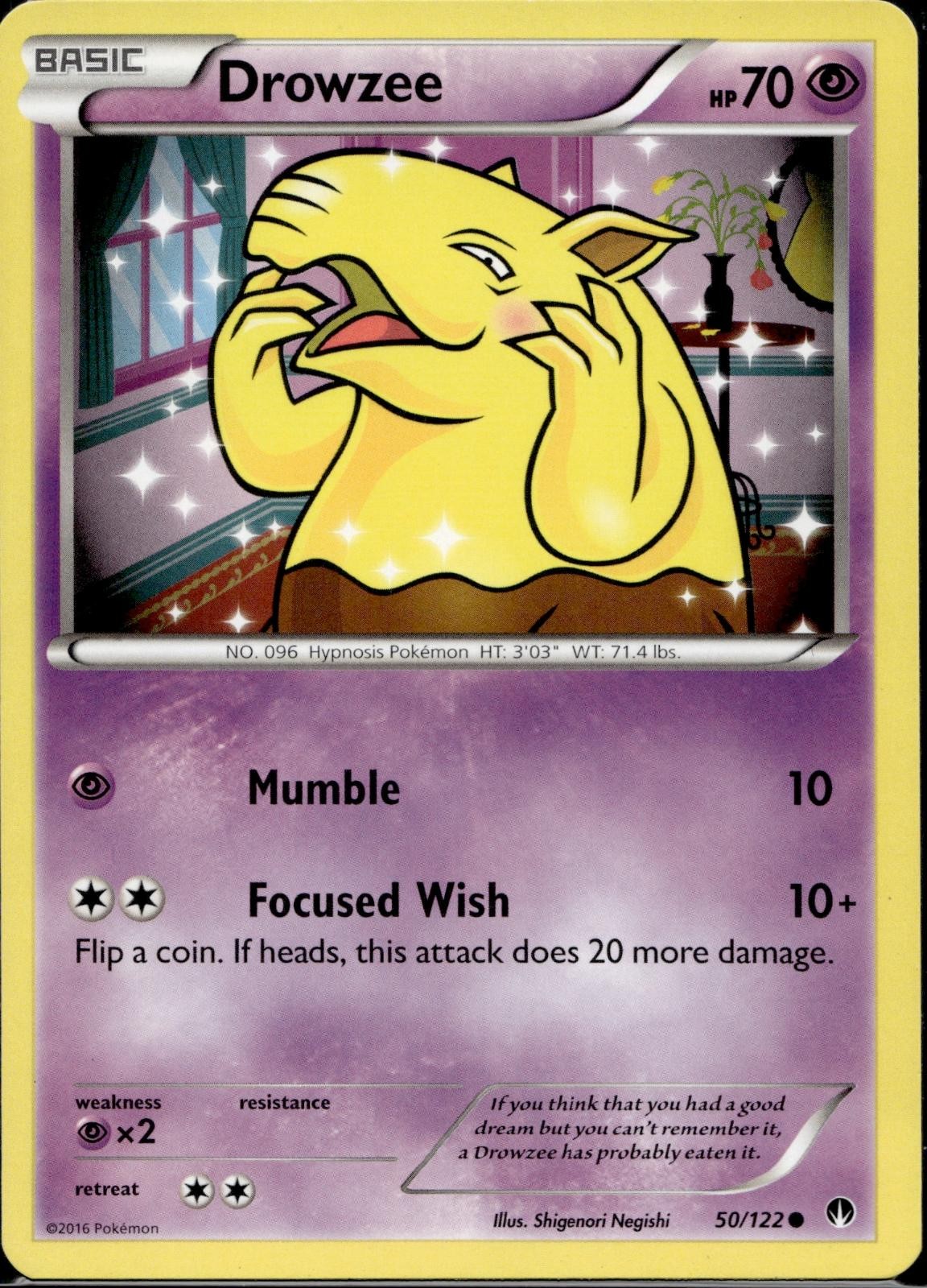 Drowzee 50/122 BKP BREAKpoint Pokemon Lightly Played