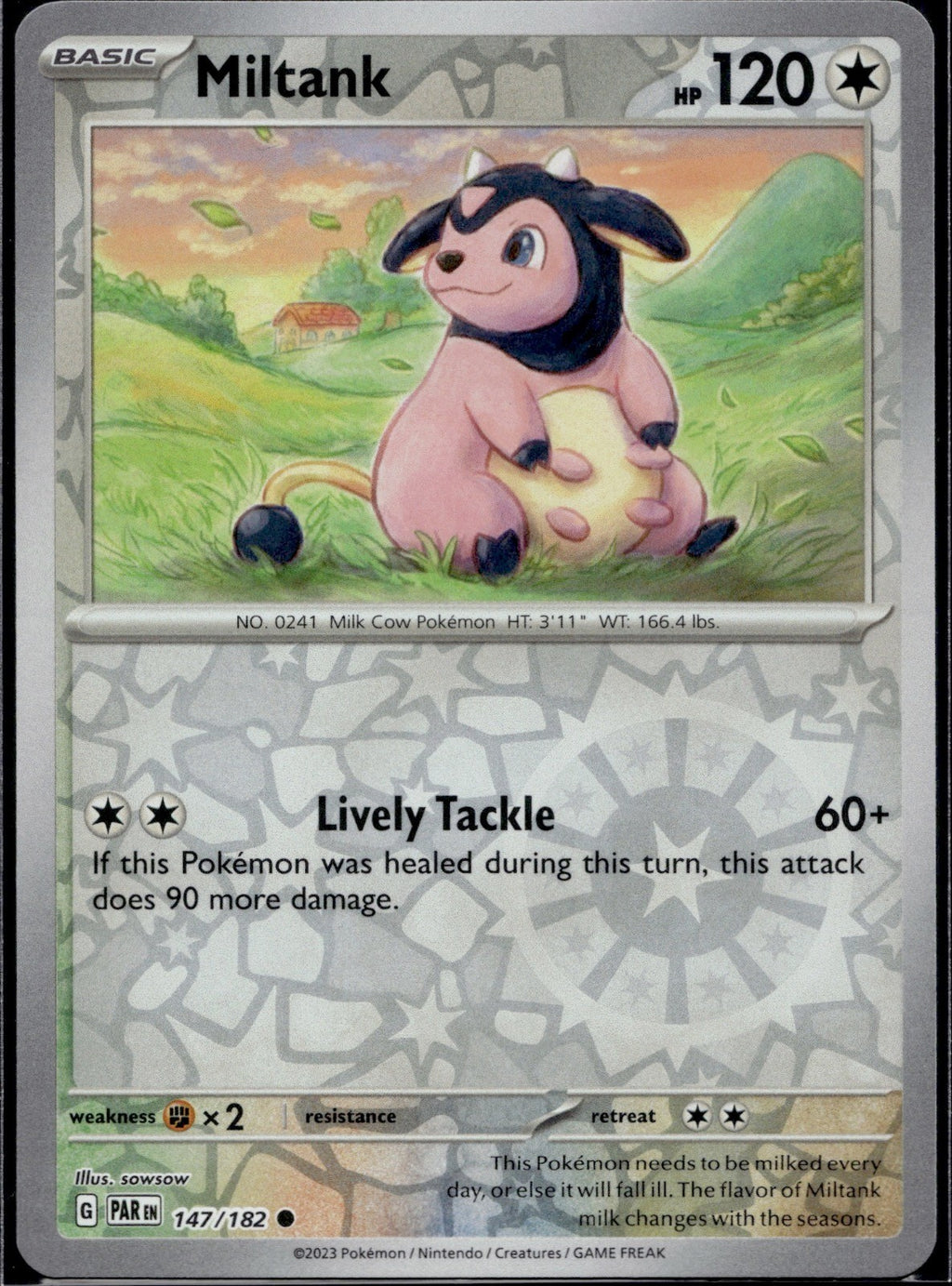 Miltank 147/182 PAR Paradox Rift Pokemon Reverse Holo Near Mint