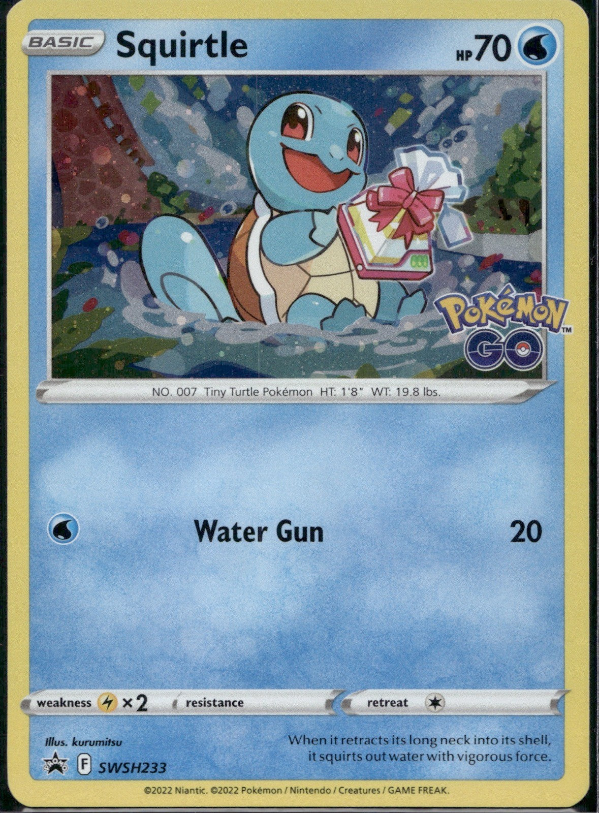 Squirtle SWSH233 SWSD Sword & Shield Promo Pokemon Holo Lightly Played