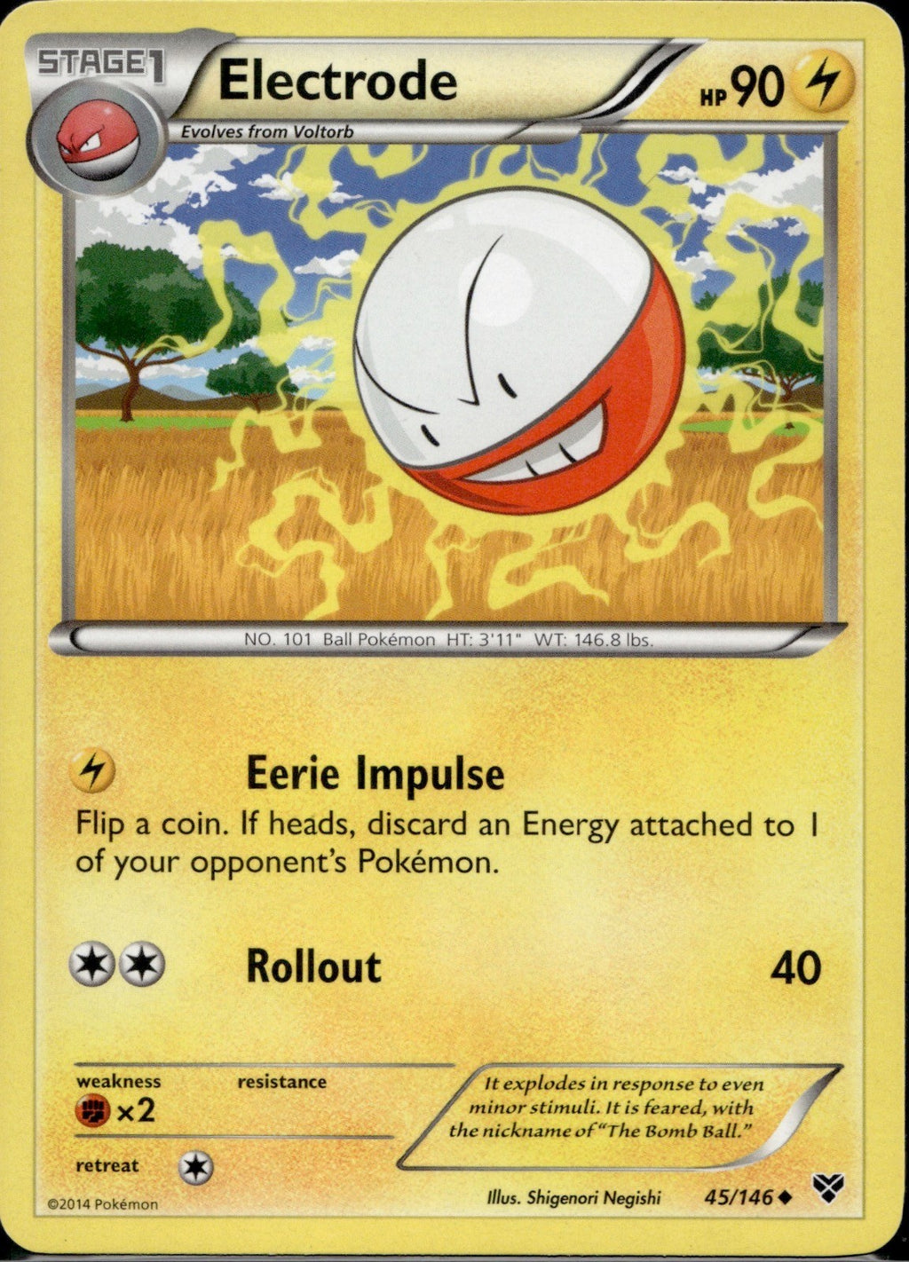 Electrode 45/146 XY XY Pokemon Lightly Played