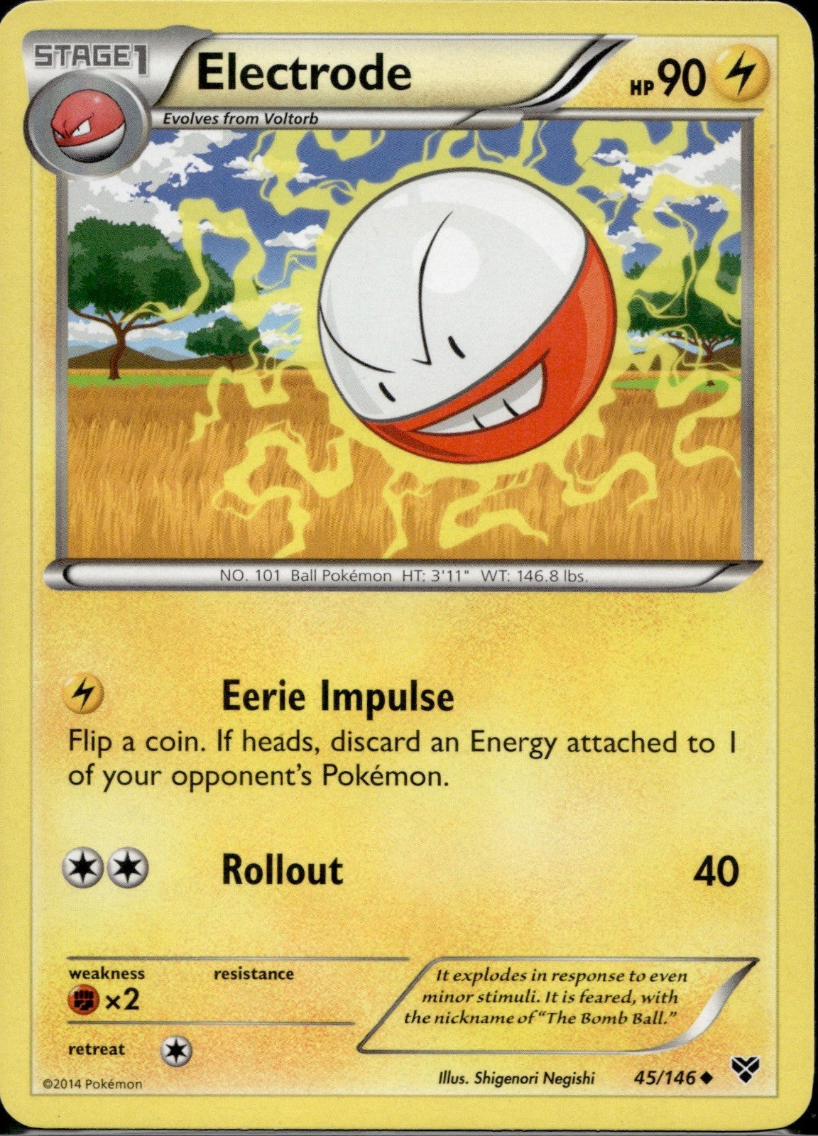 Electrode 45/146 XY XY Pokemon Lightly Played