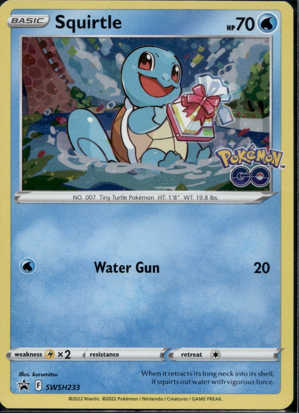 Squirtle SWSH233 SWSD Sword & Shield Promo Pokemon Holo Lightly Played