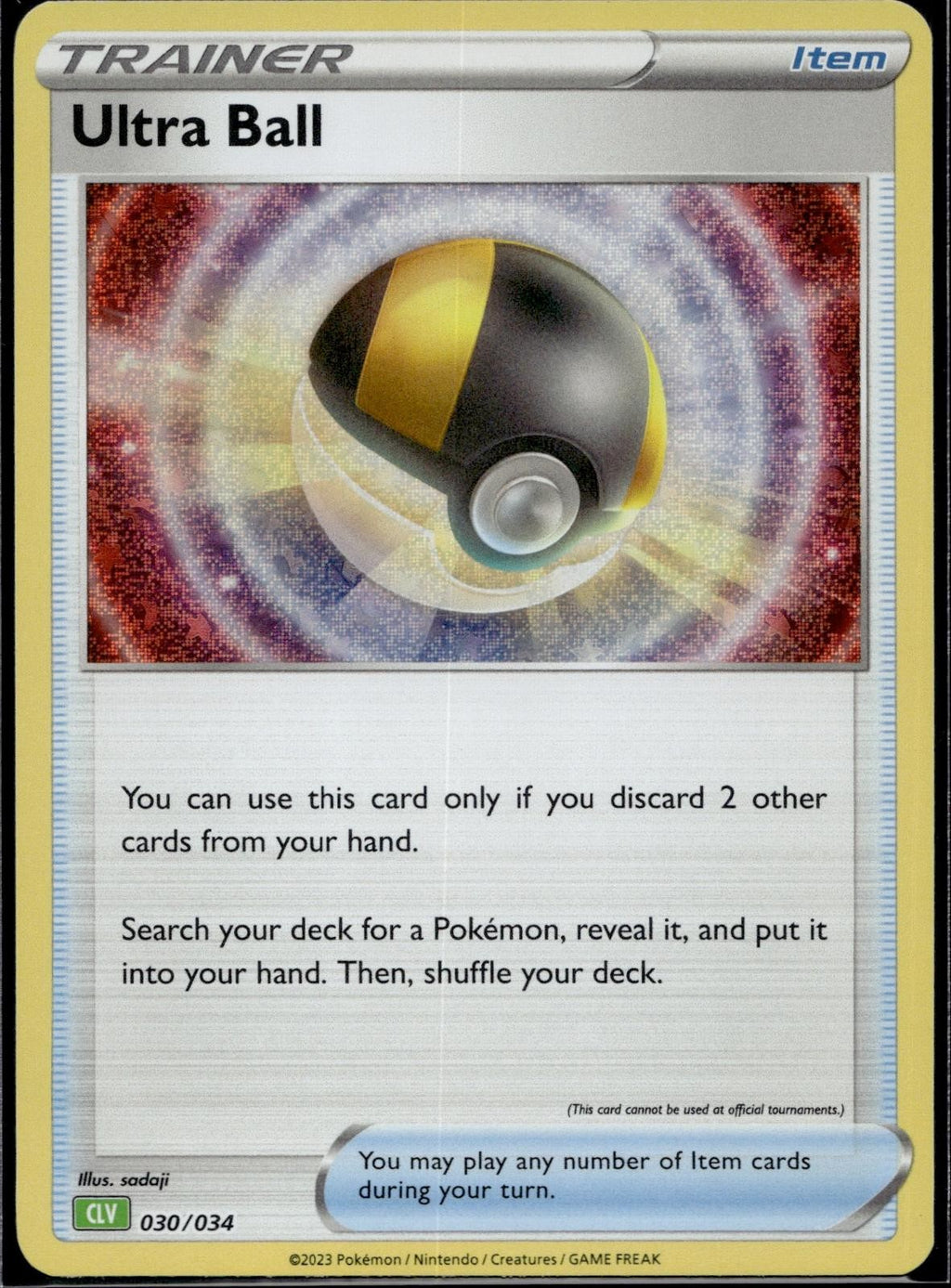 Ultra Ball (CLV) 030/034 CL Trading Card Game Classic Pokemon Holo Near Mint
