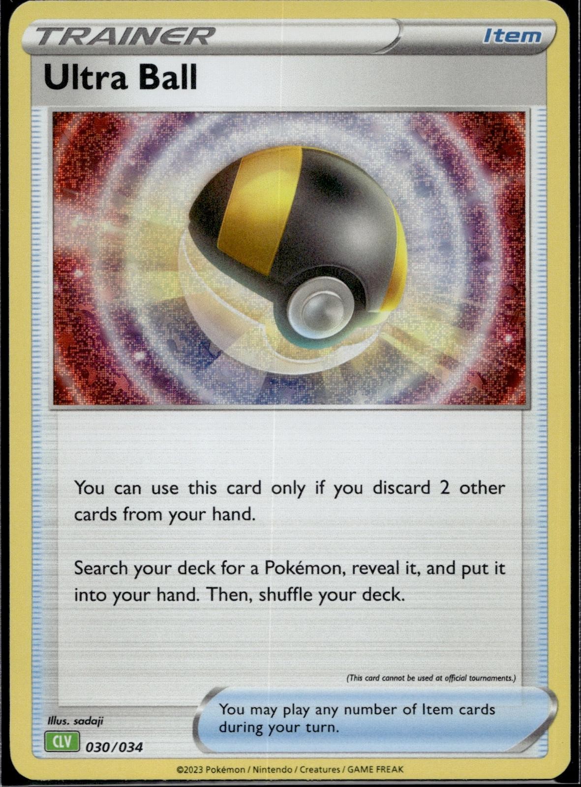 Ultra Ball (CLV) 030/034 CL Trading Card Game Classic Pokemon Holo Near Mint