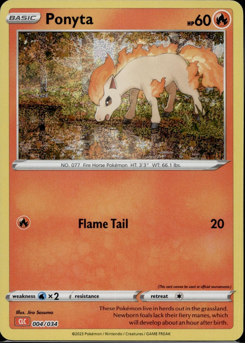 Ponyta 004/034 CL Trading Card Game Classic Pokemon Holo Near Mint