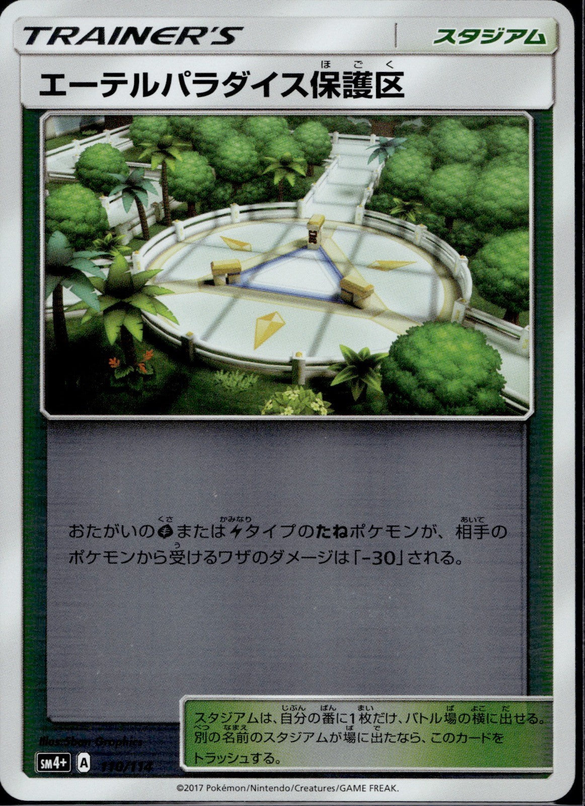 Aether Paradise Conservation Area 110/114 SM4+ GX Battle Boost Japanese Holo NM