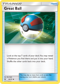 Great Ball 60/73 SLG Shining Legends Pokemon Lightly Played