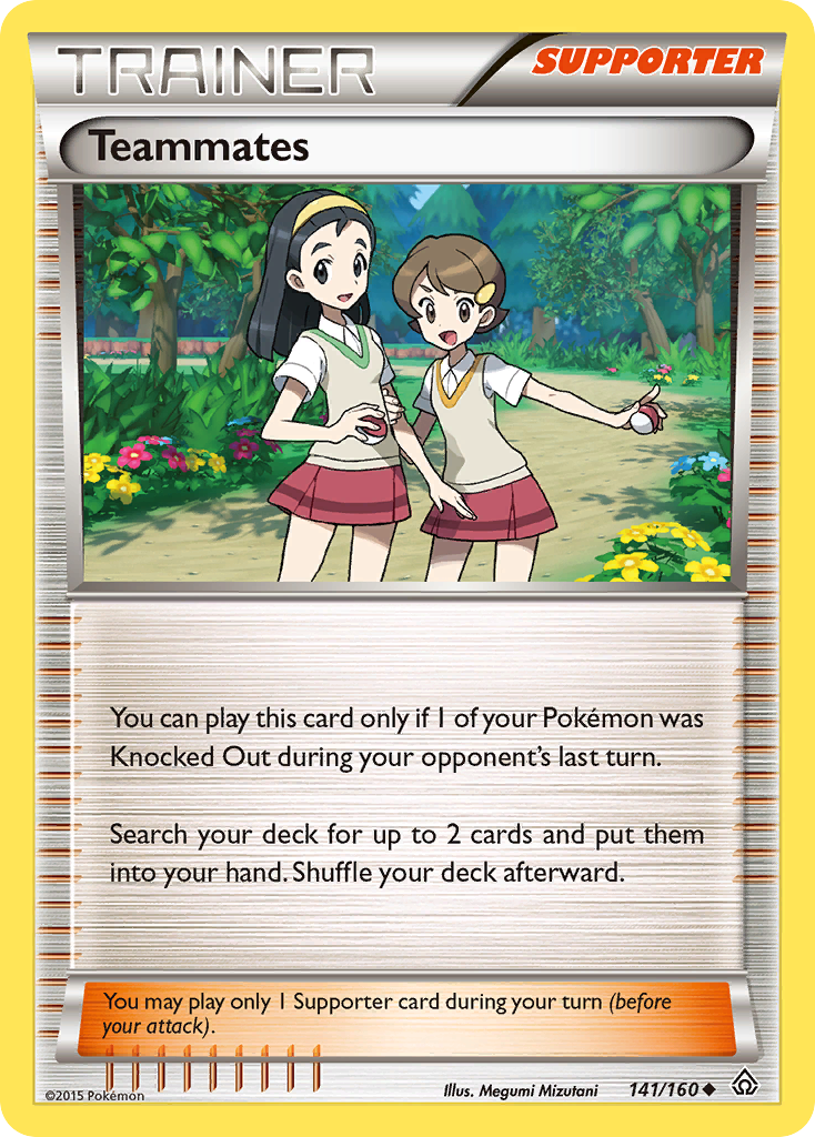 Teammates 141/160 PRC Primal Clash Pokemon Lightly Played