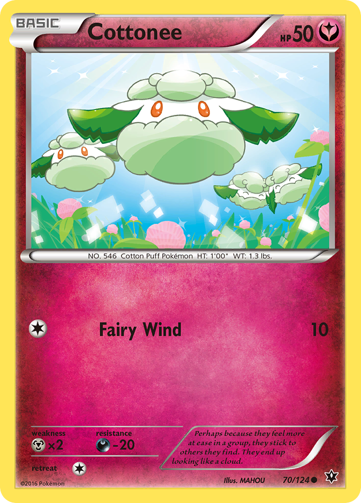 Cottonee 70/124 FCO Fates Collide Pokemon Lightly Played