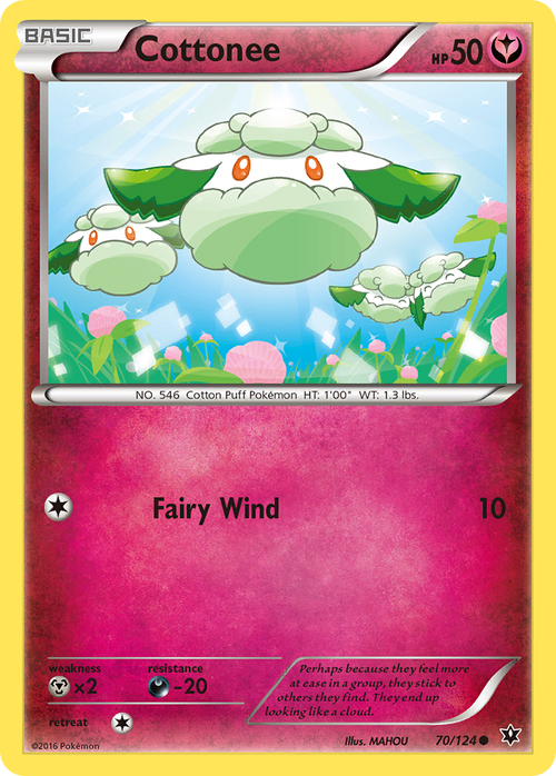 Cottonee 70/124 FCO Fates Collide Pokemon Lightly Played