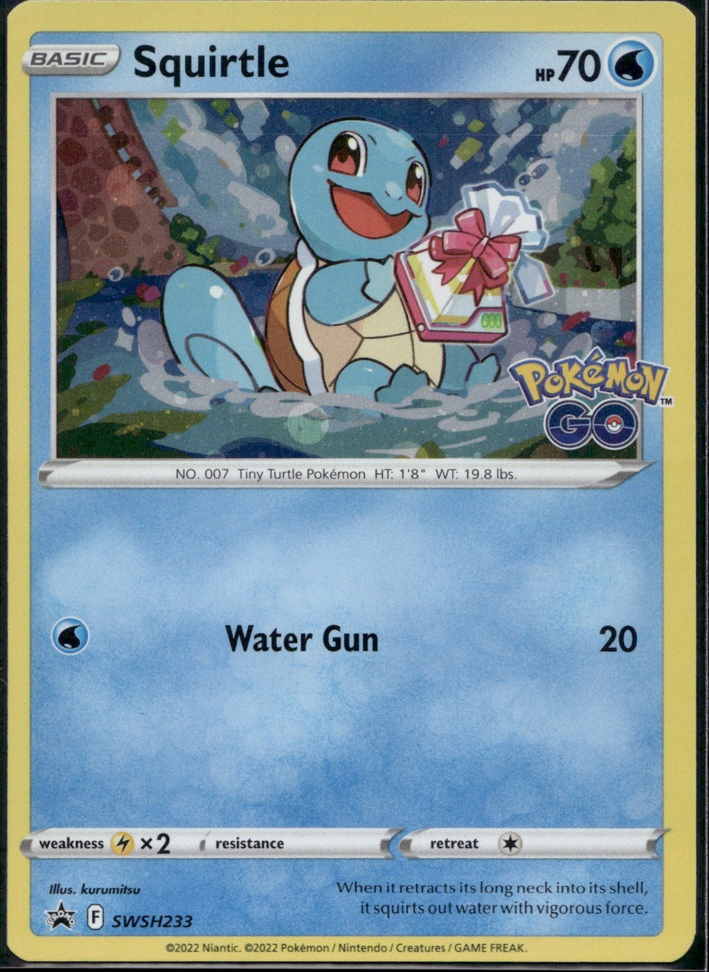 Squirtle SWSH233 SWSD Sword & Shield Promo Pokemon Holo Lightly Played