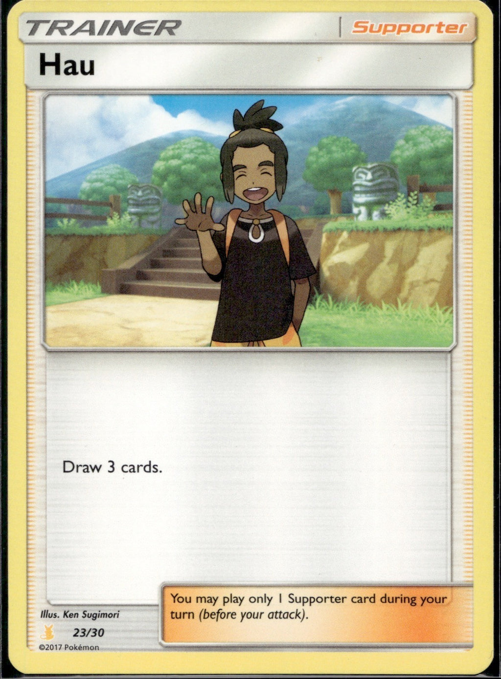 Hau (#57 Charizard Stamped) 120/149 BTA Battle Academy Pokemon Lightly Played