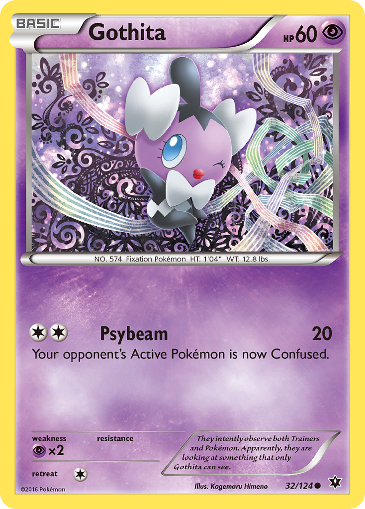 Gothita 32/124 FCO Fates Collide Pokemon Lightly Played