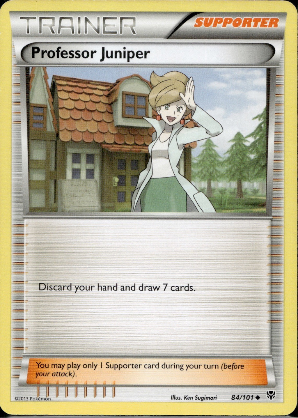 Professor Juniper 84/101 PLB Plasma Blast Pokemon Near Mint