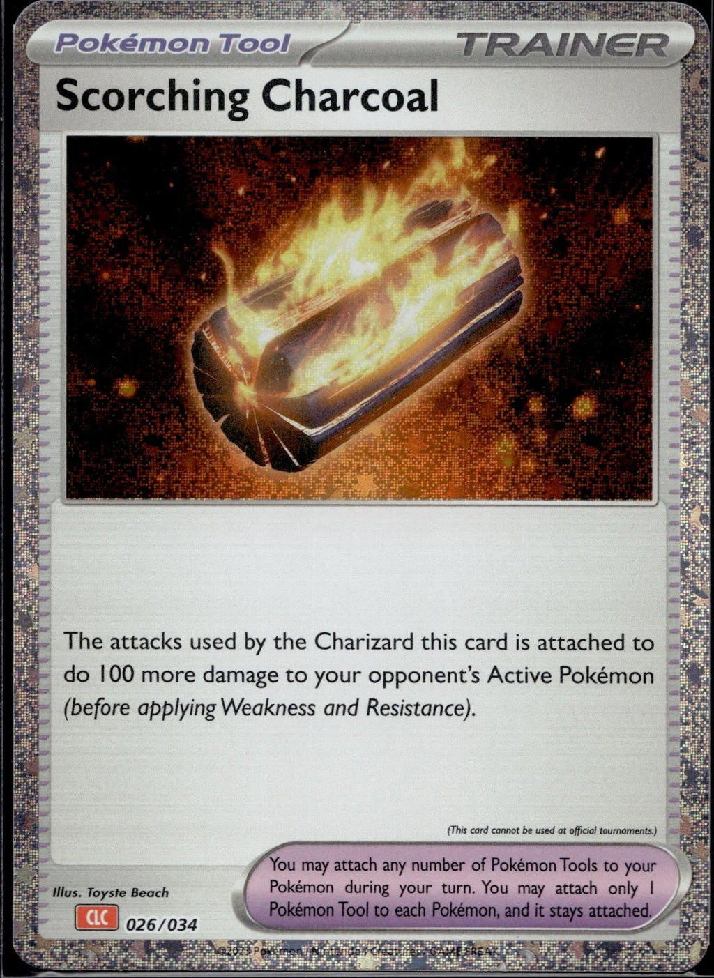 Scorching Charcoal 026/034 CL Trading Card Game Classic Pokemon Holo Near Mint