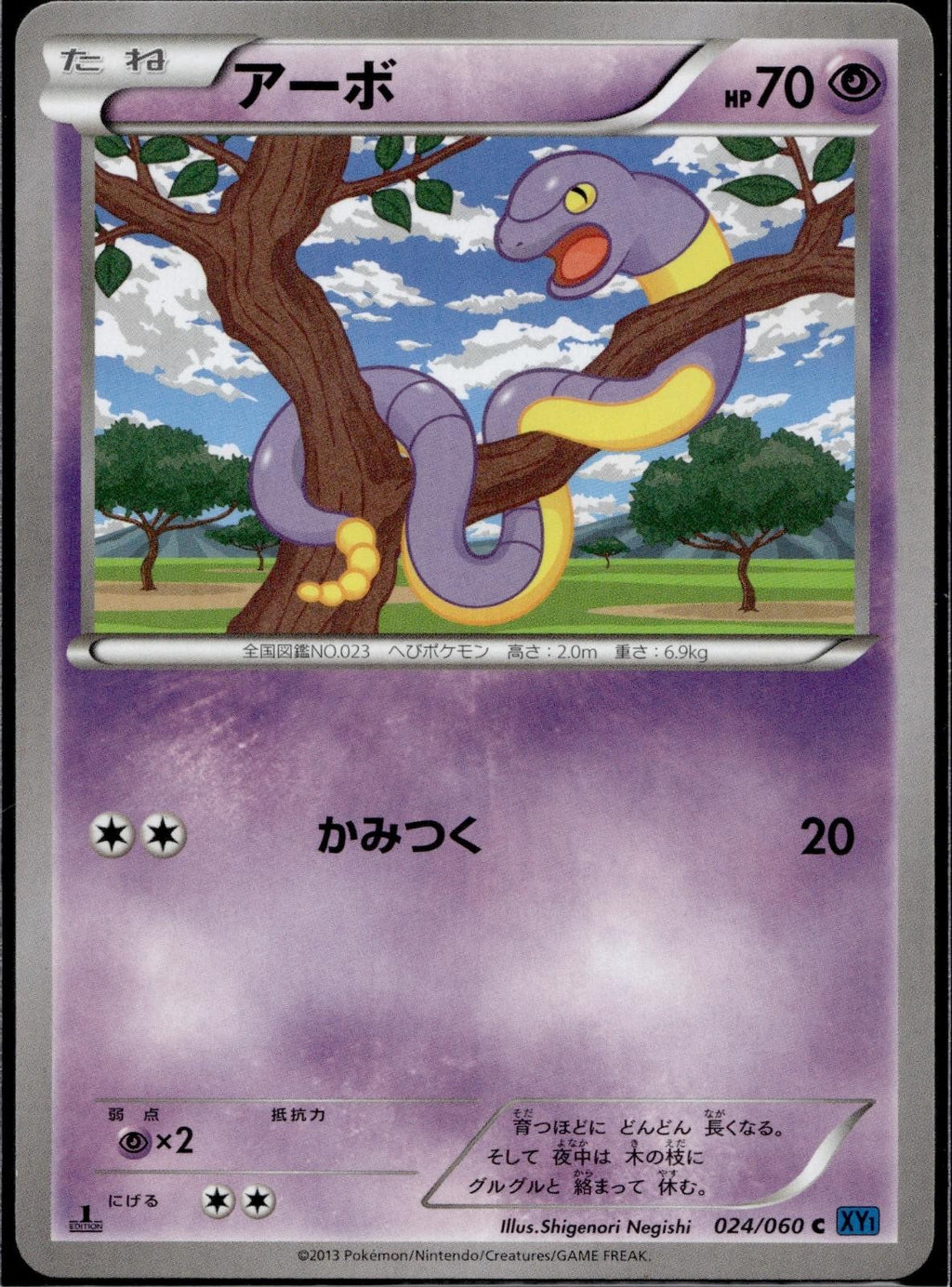 Ekans 024/060 XY1 Collection X Pokemon Japanese 1st Edition Lightly Played