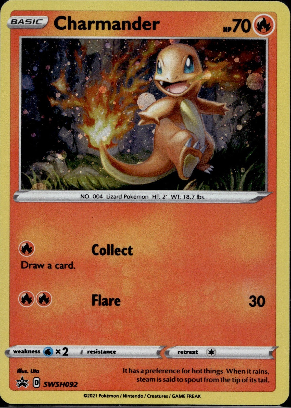 Charmander SWSH092 SWSD Sword & Shield Promo Pokemon Holo Near Mint