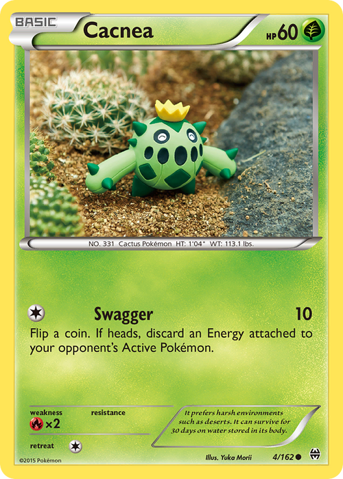 Cacnea 4/162 BKT BREAKthrough Pokemon Lightly Played