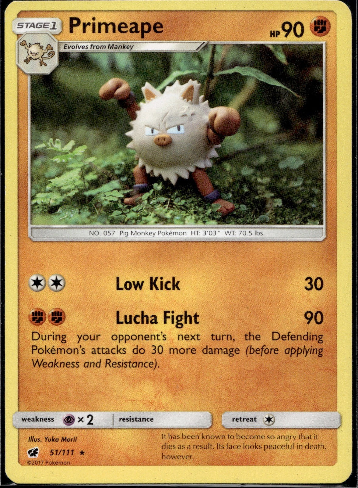 Primeape 51/111 CIN Crimson Invasion Pokemon Lightly Played