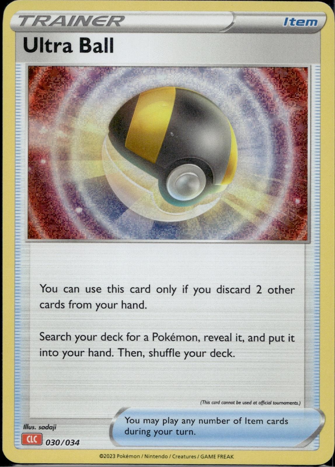 Ultra Ball (CLC) 030/034 CL Trading Card Game Classic Pokemon Holo Near Mint