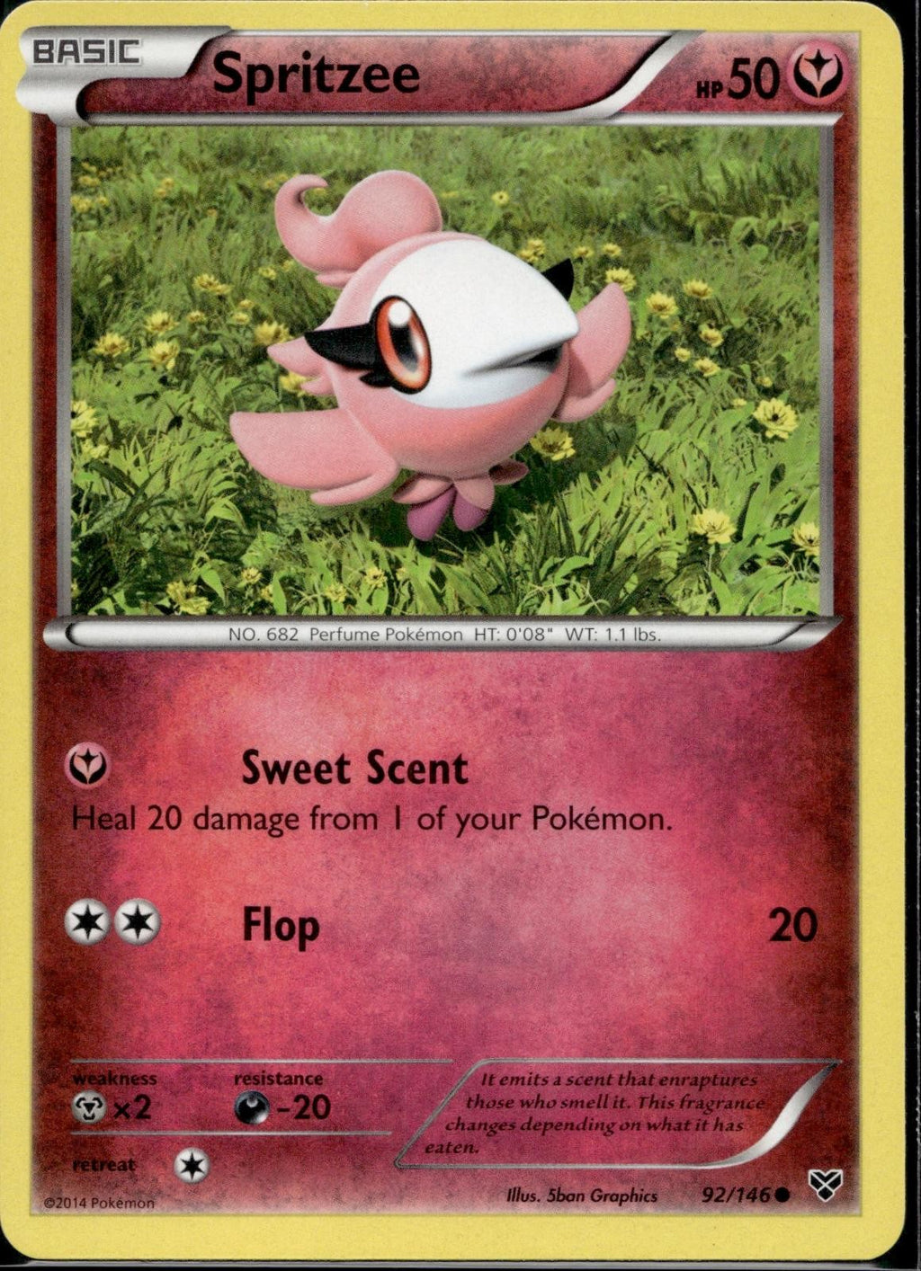 Spritzee 92/146 XY XY Base Set Pokemon Lightly Played