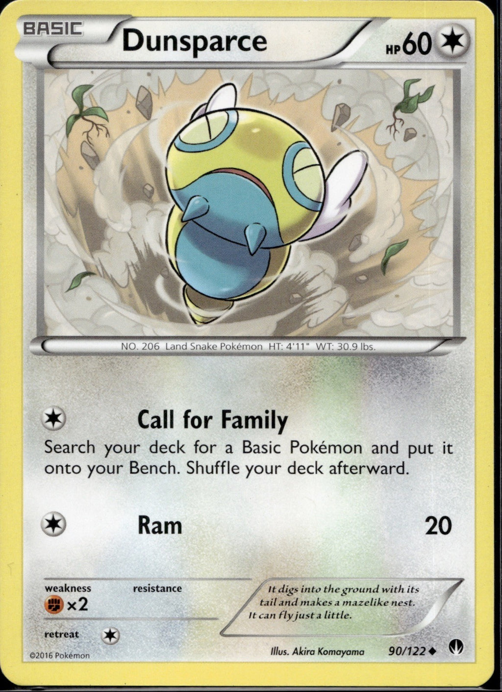 Dunsparce 90/122 BKP BREAKpoint Pokemon Lightly Played