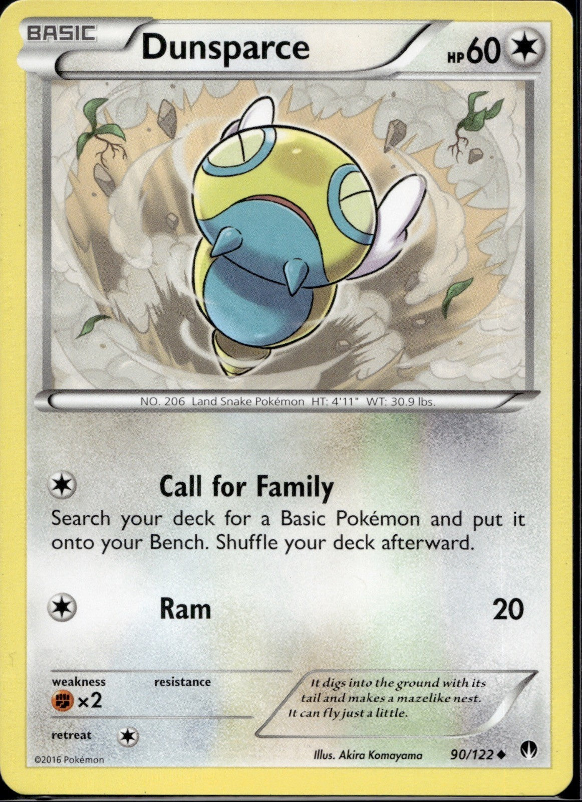 Dunsparce 90/122 BKP BREAKpoint Pokemon Lightly Played