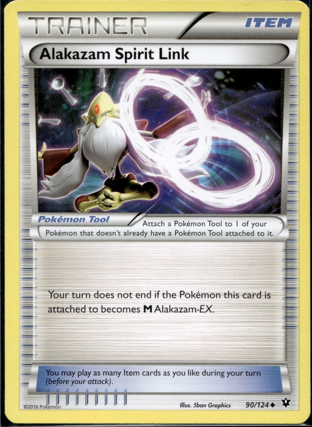 Alakazam Spirit Link 90/124 FCO Fates Collide Pokemon Lightly Played