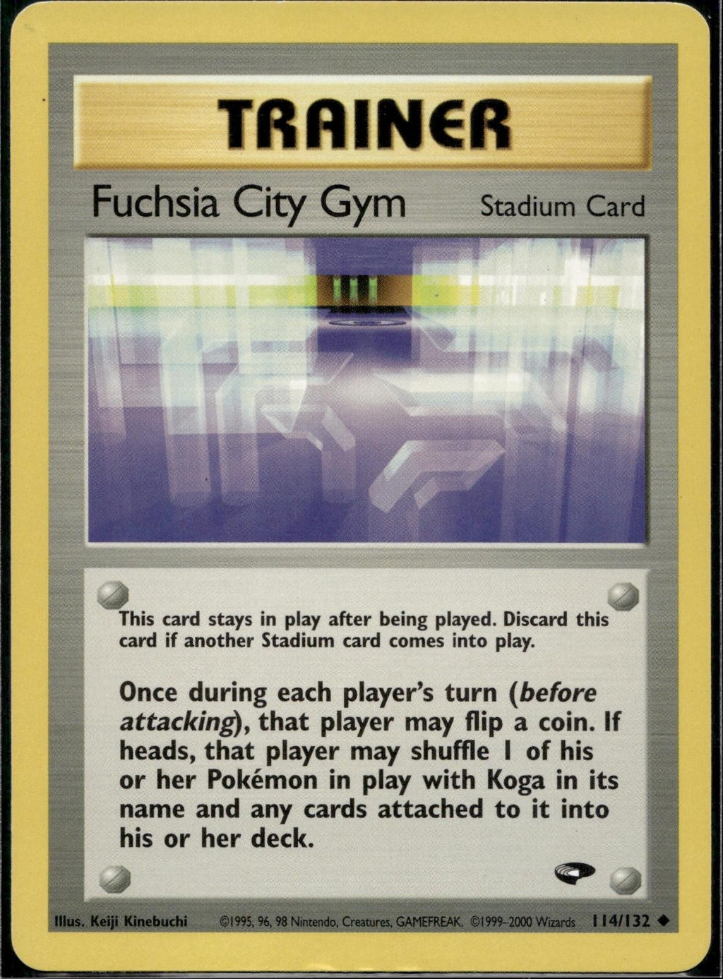 Fuchsia City Gym 114/132 G2 Gym Challenge Pokemon Unlimited Lightly Played