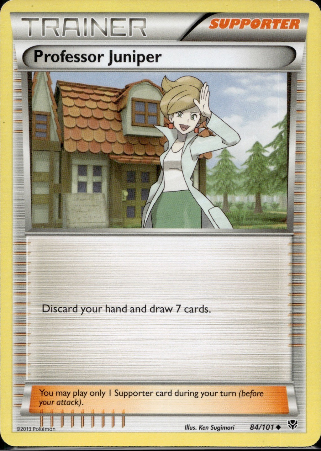 Professor Juniper 84/101 PLB Plasma Blast Pokemon Lightly Played