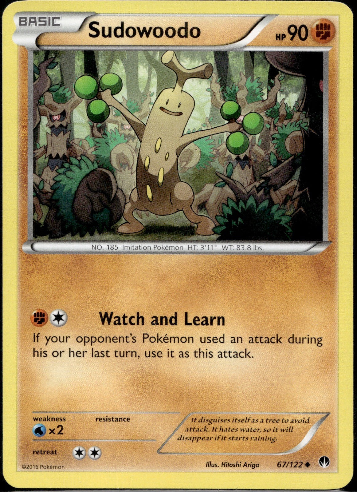 Sudowoodo 67/122 BKP BREAKpoint Pokemon Lightly Played