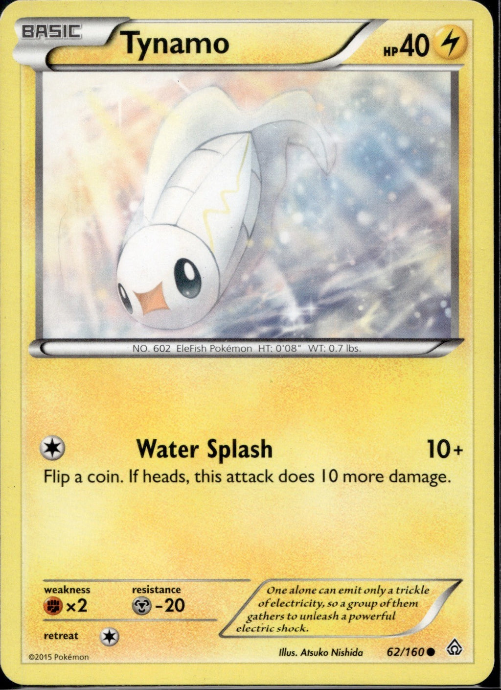 Tynamo 62/160 PRC Primal Clash Pokemon Lightly Played